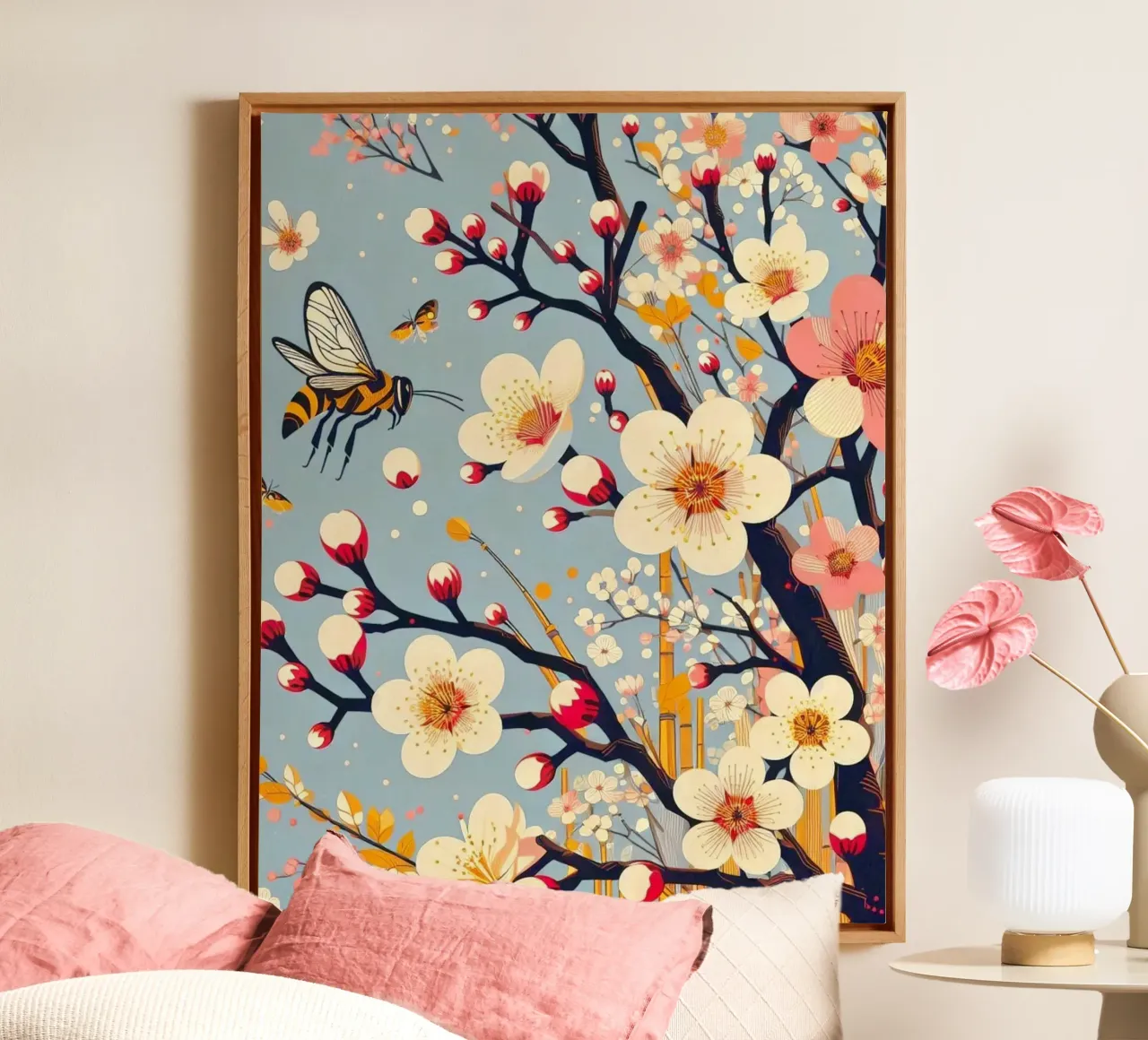 Spring awakening canvas with Floater frame by Digital Naive