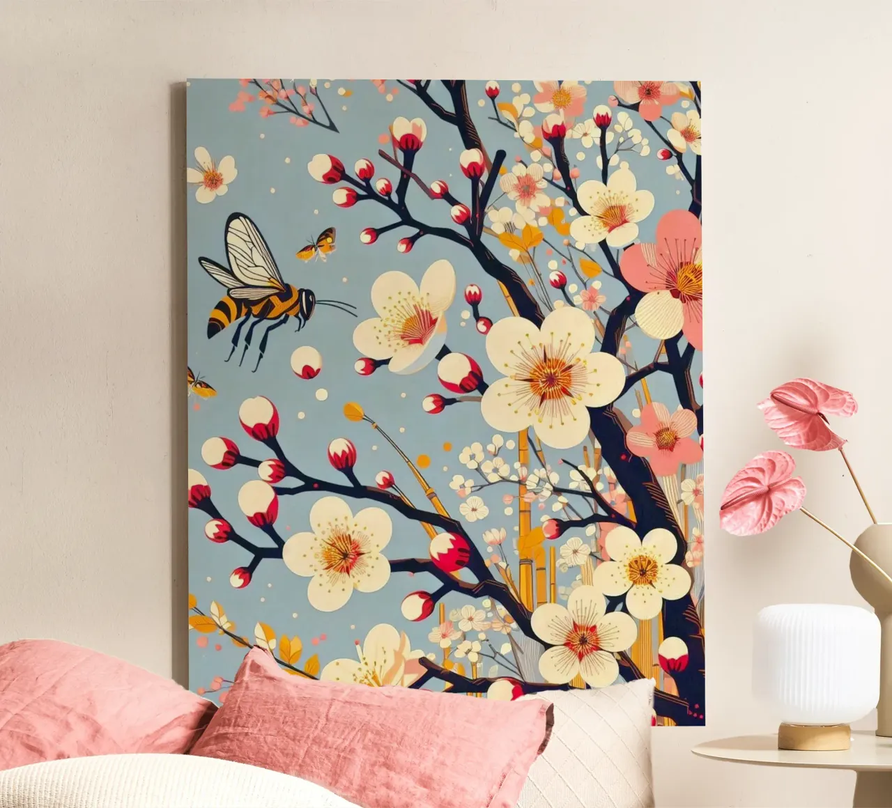 Spring awakening canvas with Floater frame by Digital Naive