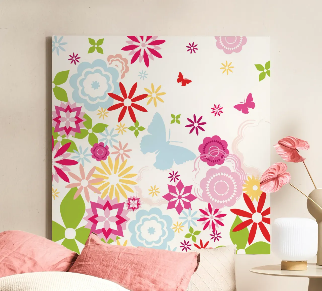 Flower Power tela con Cornice a cassetta da Catherine Aguilar