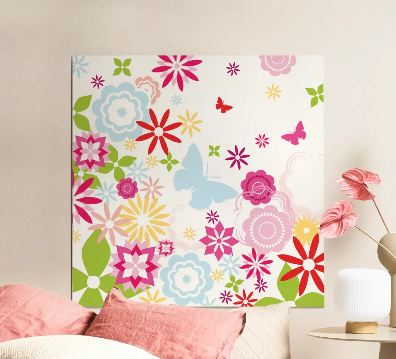 Flower Power poster con telaio in alluminio da Catherine Aguilar