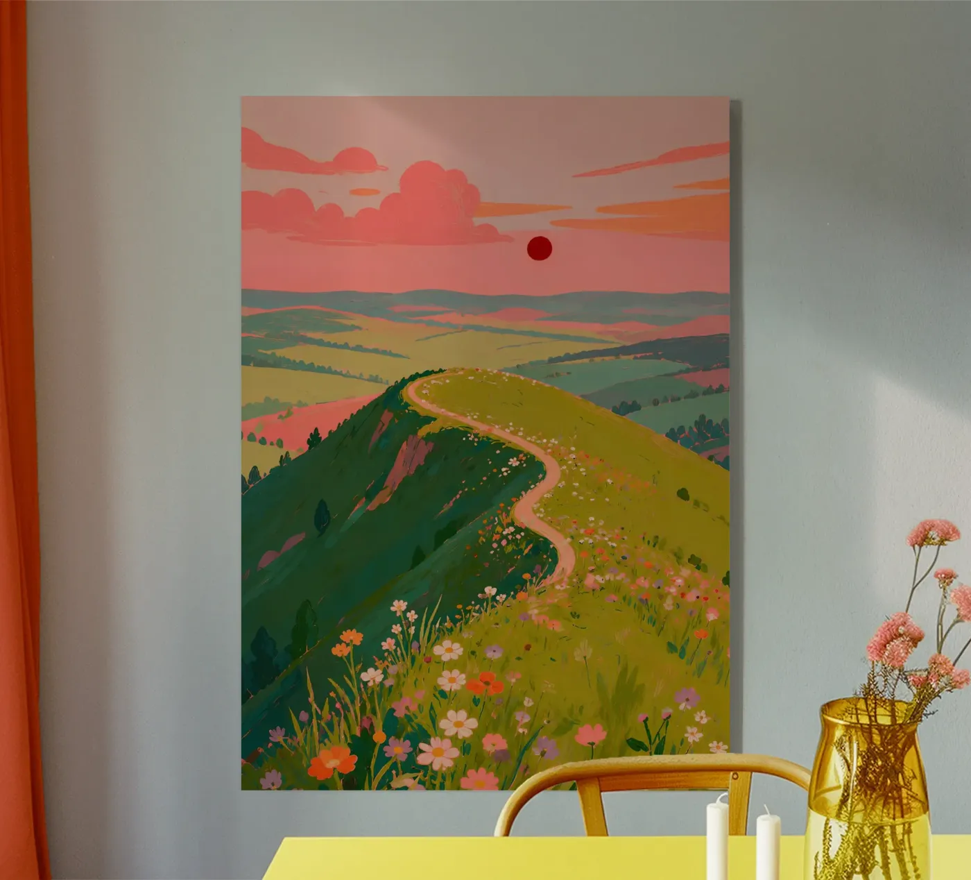 Sunset Ridge in fiore plexiglass da Aquarevo