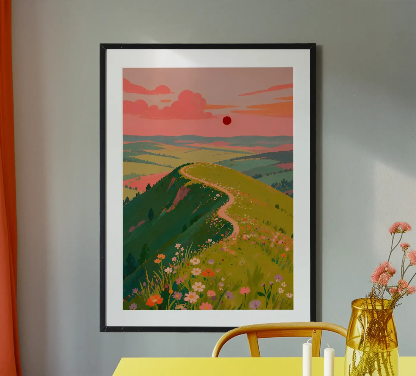 Sunset Ridge Bloom poster by Aquarevo