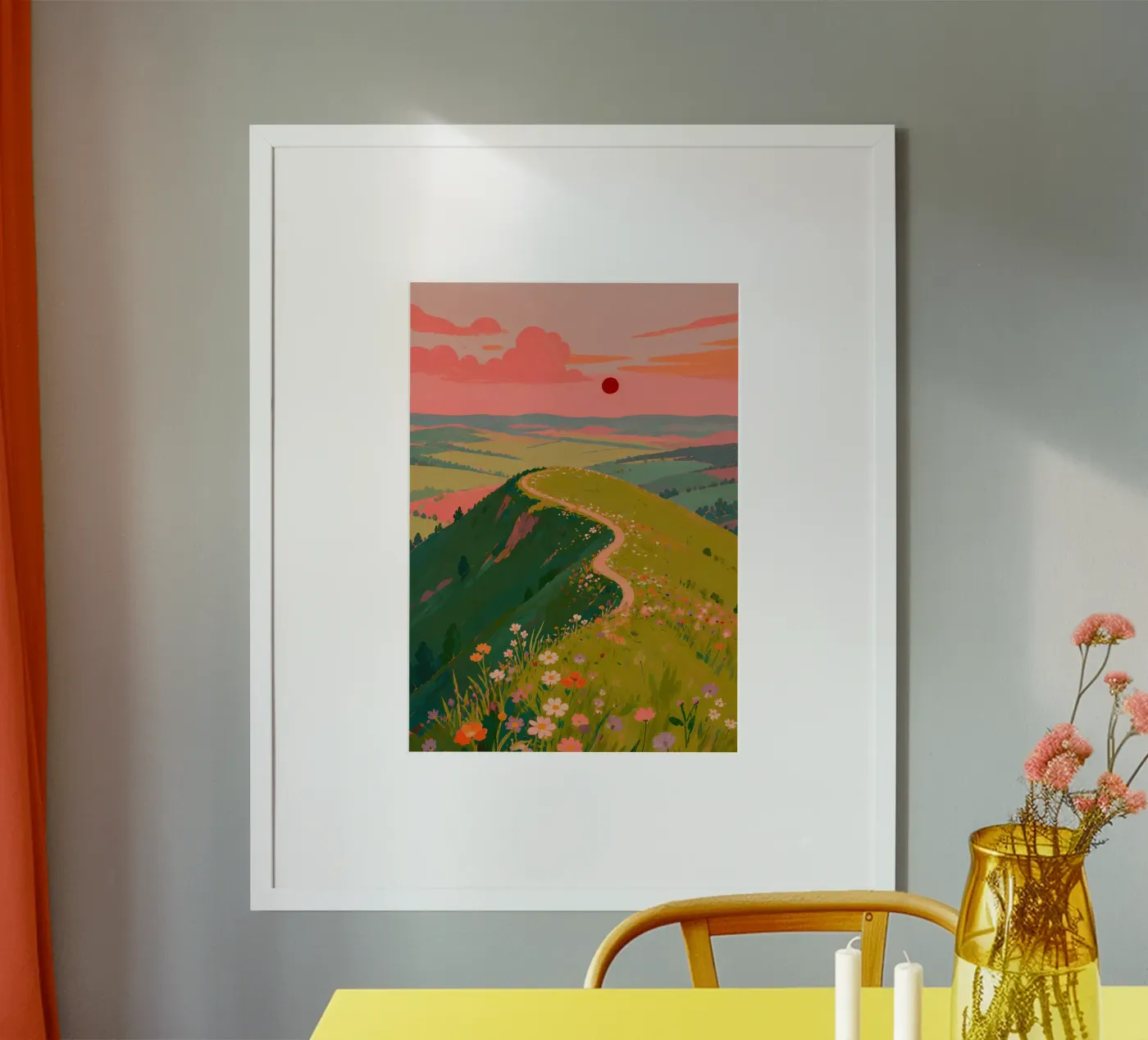 Sunset Ridge Bloom poster by Aquarevo