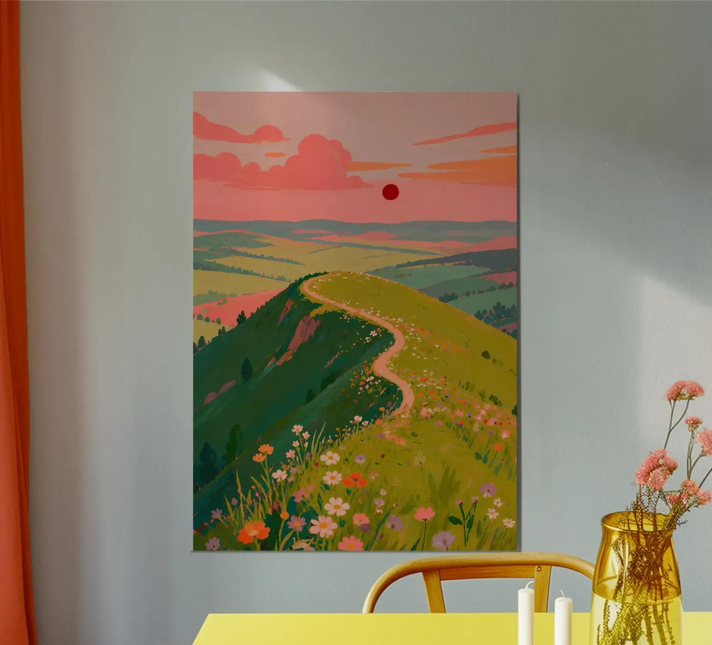 Sunset Ridge Bloom poster by Aquarevo