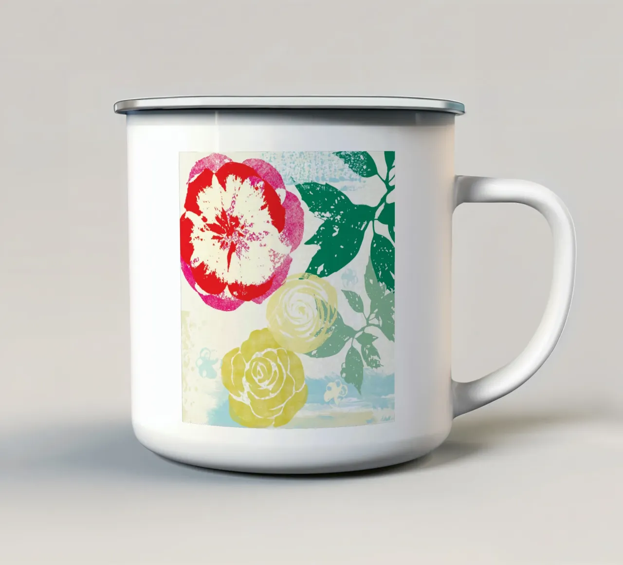 Rose Garden tazza in smalto da Catherine Aguilar