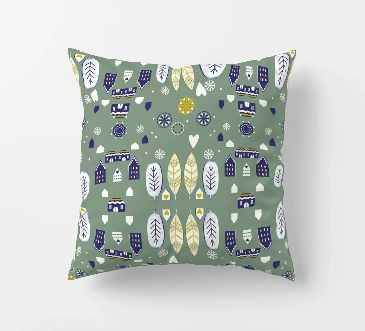 Scandi Pattern Kissen von Catherine Aguilar