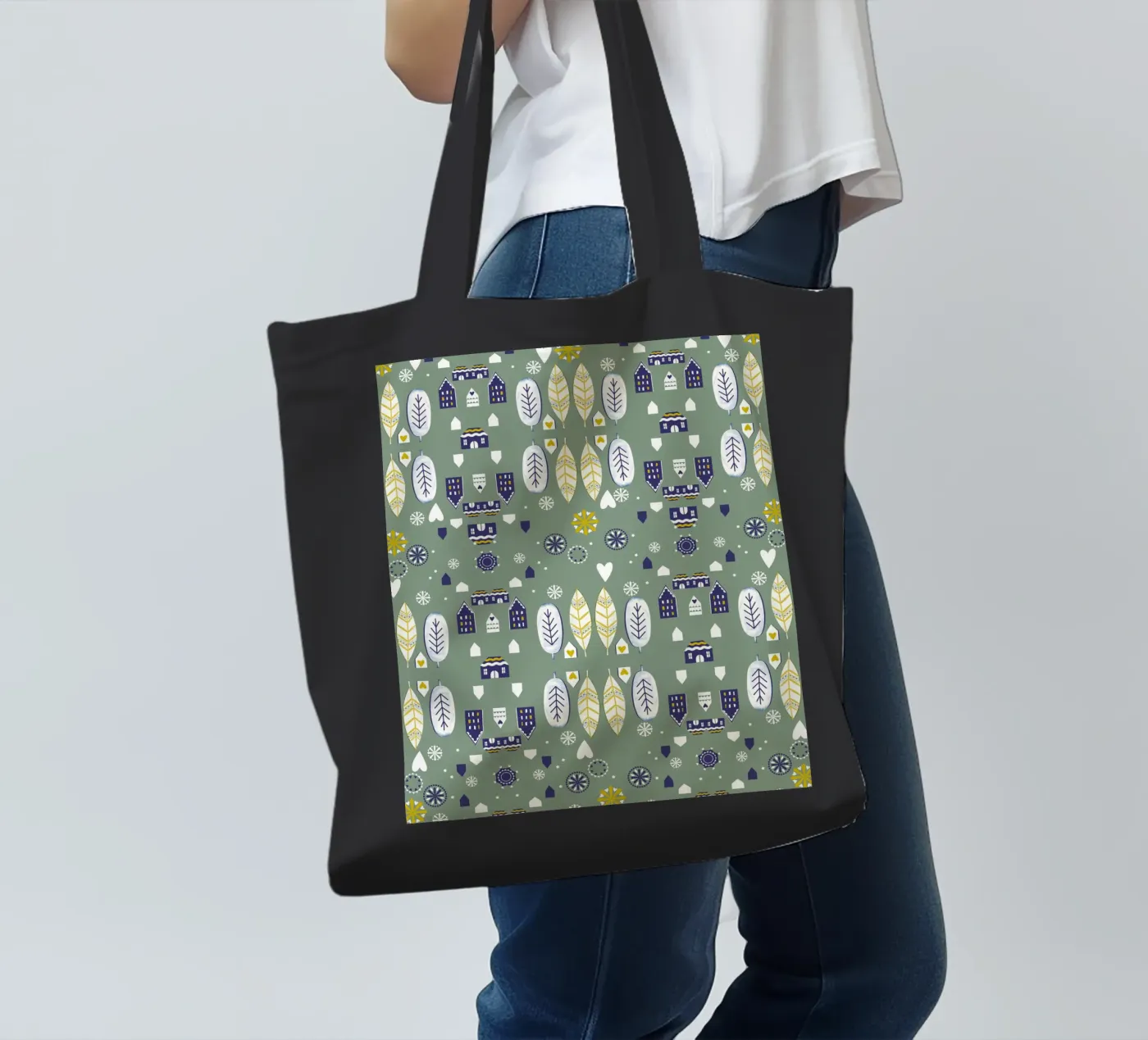 Scandi Pattern borsa in juta da Catherine Aguilar