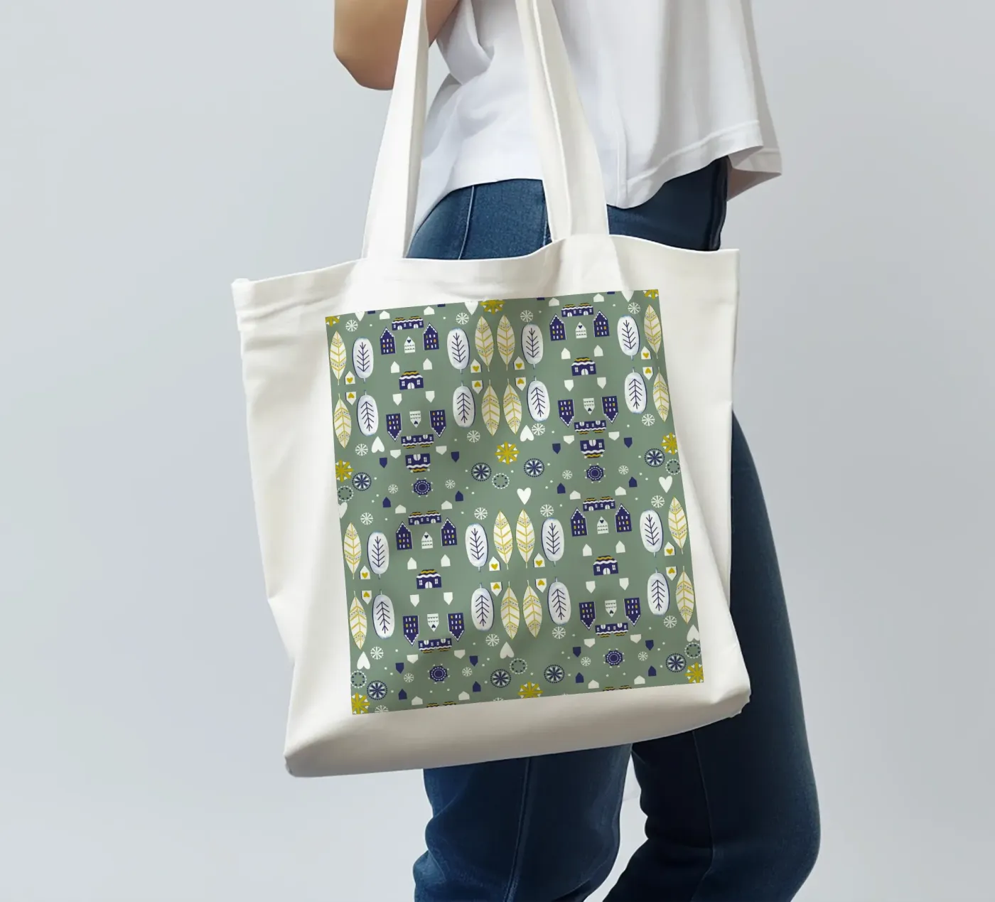 Scandi Pattern borsa in juta da Catherine Aguilar