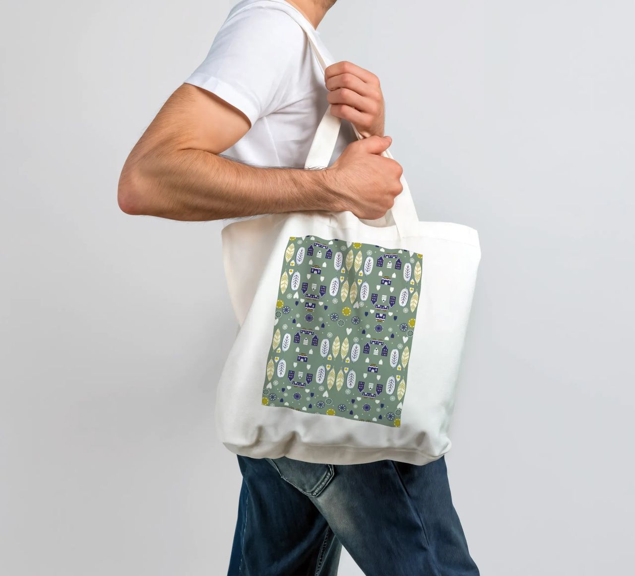 Scandi Pattern borsa in juta da Catherine Aguilar