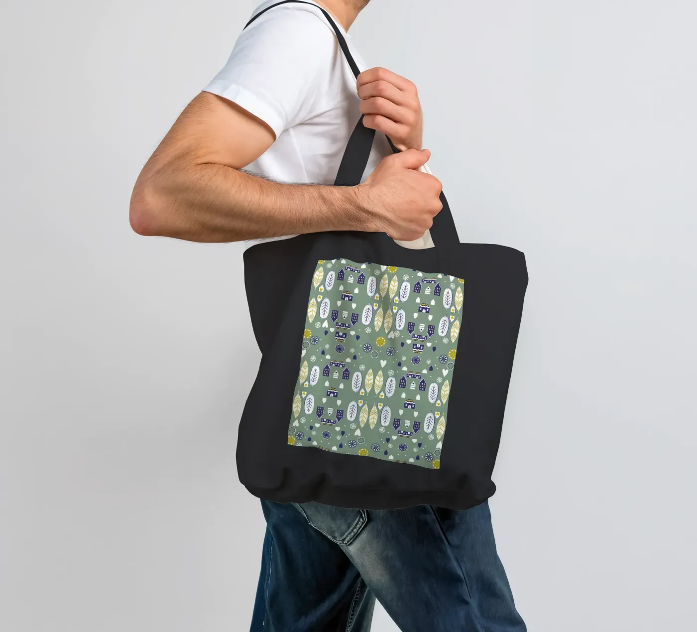 Scandi Pattern borsa in juta da Catherine Aguilar