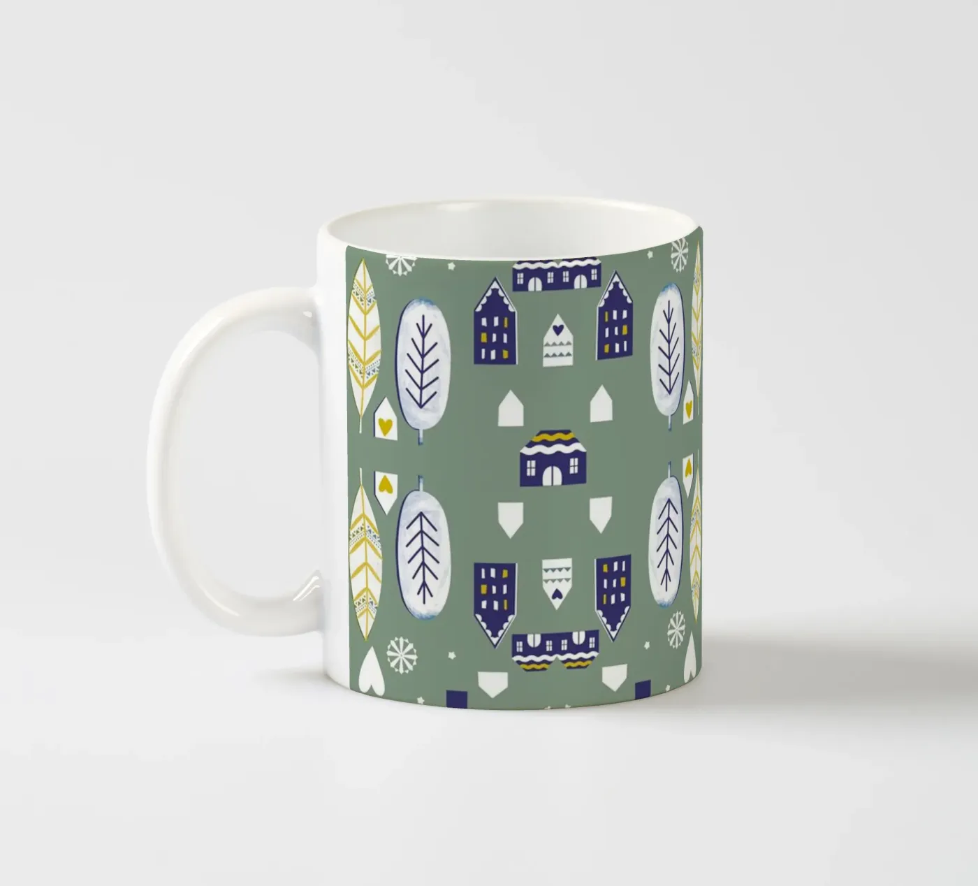 Scandi Pattern ceramic mug by Catherine Aguilar
