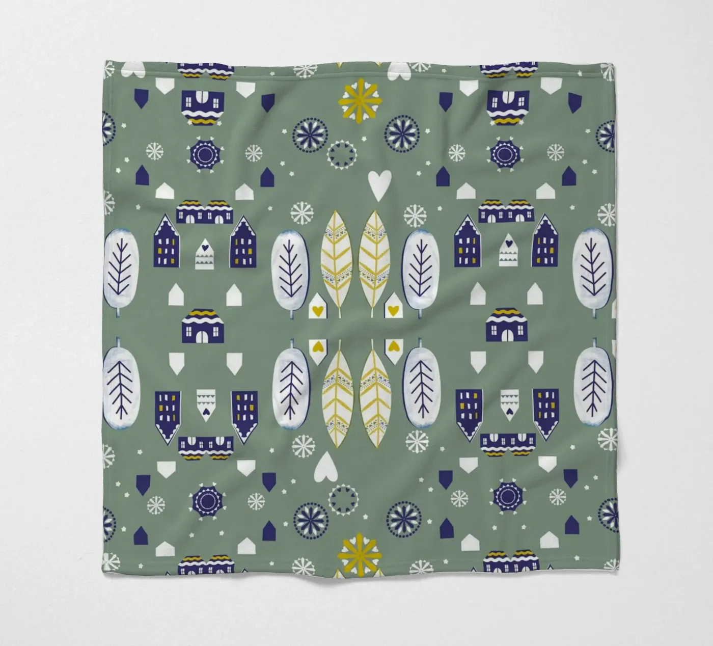 Scandi Pattern fleece blanket by Catherine Aguilar