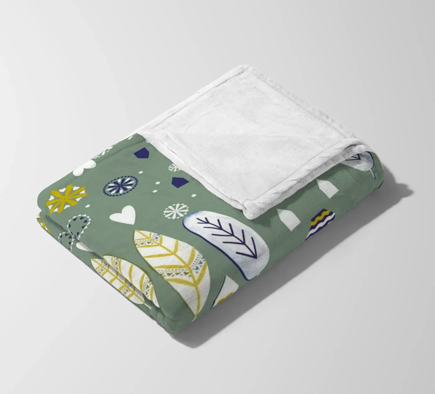 Scandi Pattern fleece blanket by Catherine Aguilar