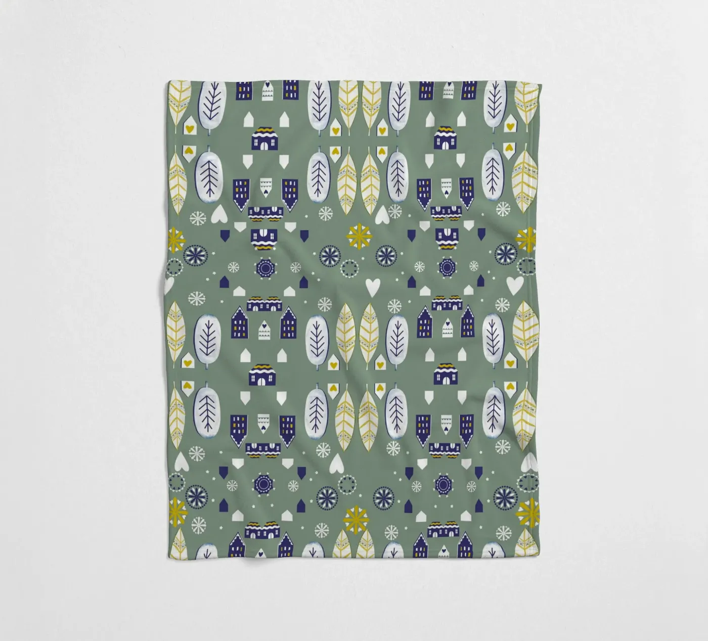 Scandi Pattern fleece blanket by Catherine Aguilar