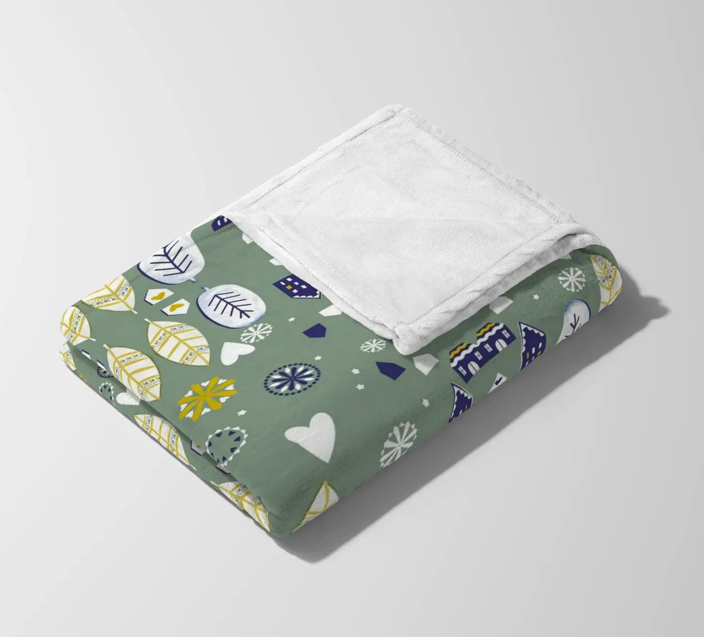 Scandi Pattern fleece blanket by Catherine Aguilar