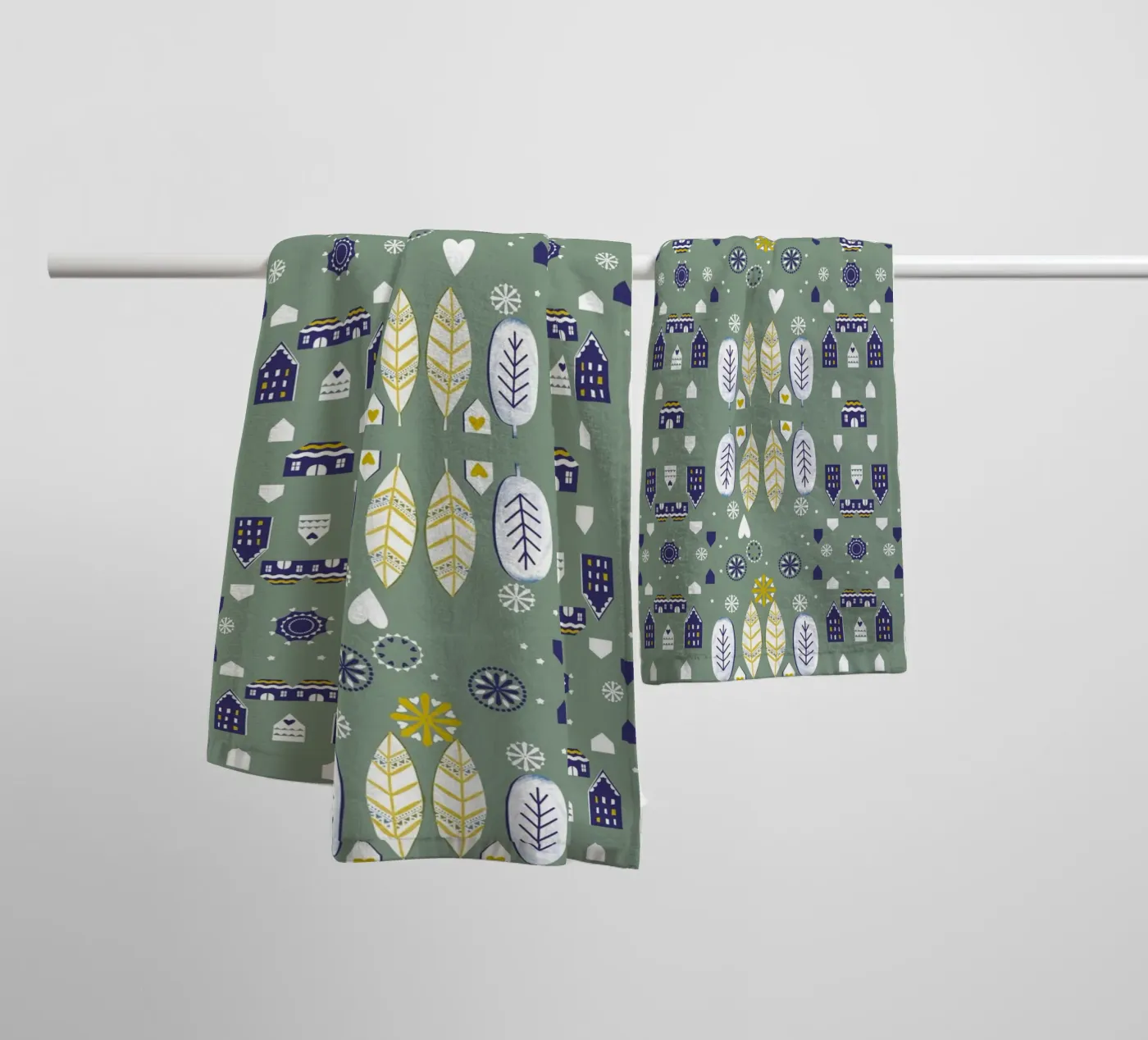 Scandi Pattern badhanddoek van Catherine Aguilar