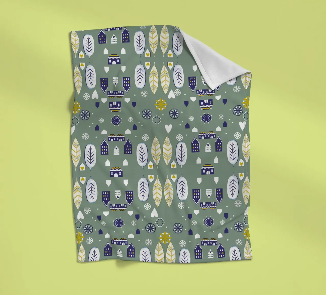 Scandi Pattern fleece blanket by Catherine Aguilar