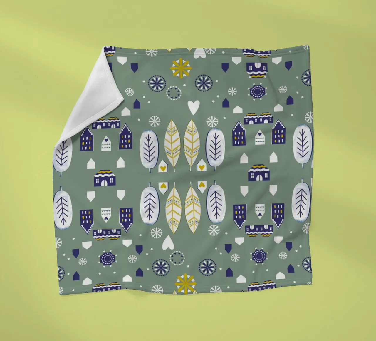 Scandi Pattern fleece blanket by Catherine Aguilar