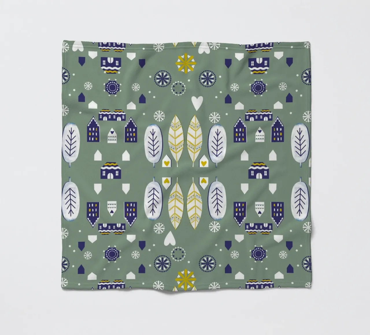 Scandi Pattern fleece blanket by Catherine Aguilar