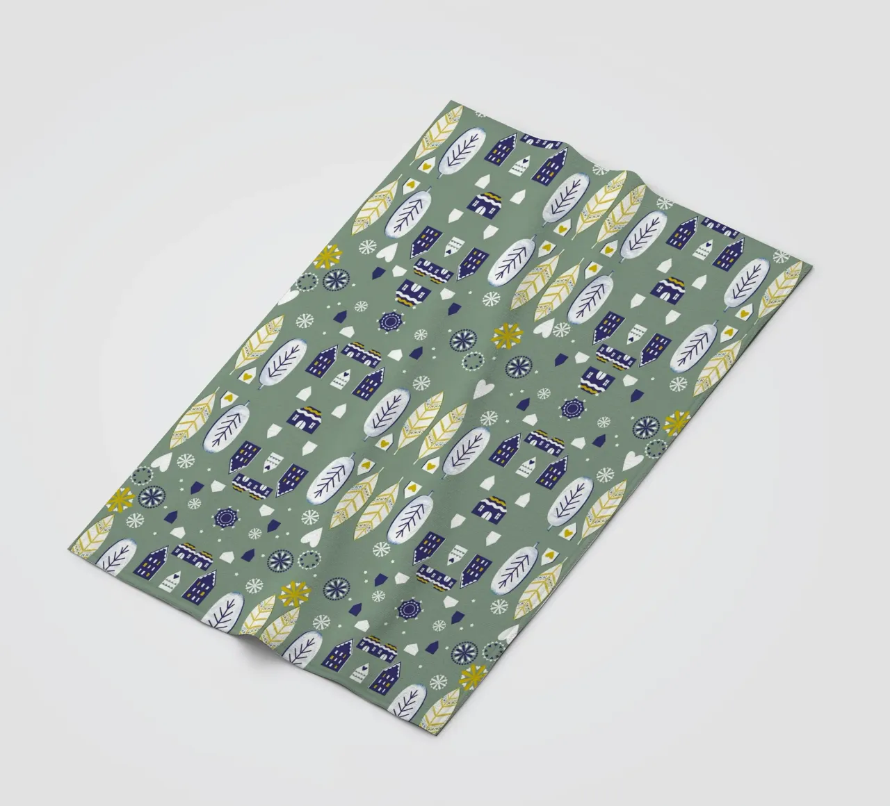 Scandi Pattern fleece blanket by Catherine Aguilar