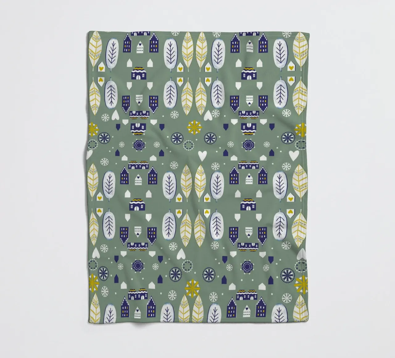 Scandi Pattern fleece blanket by Catherine Aguilar