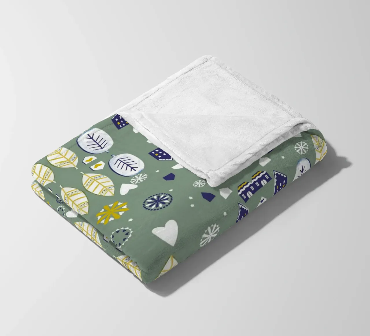Scandi Pattern fleece blanket by Catherine Aguilar