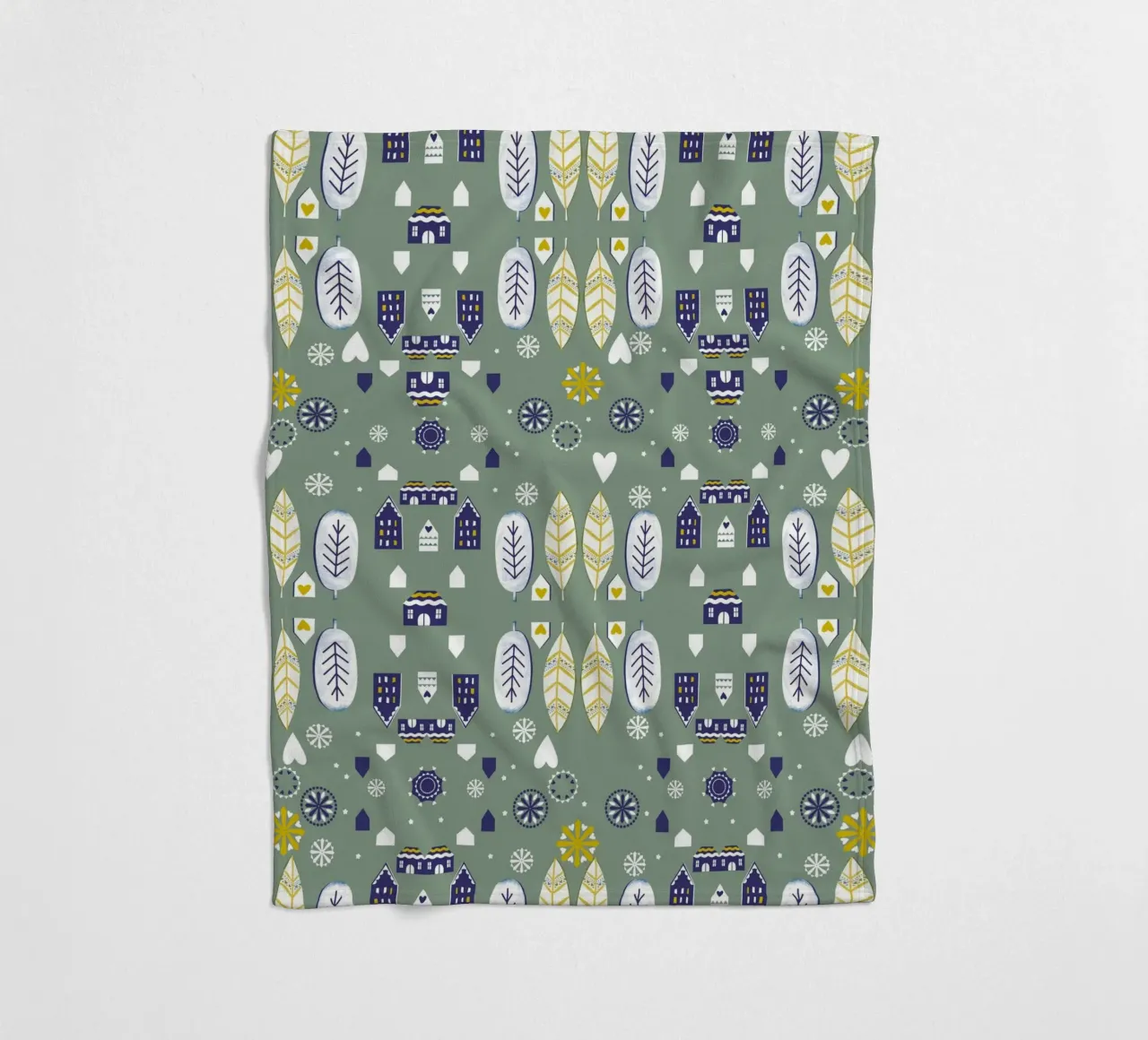 Scandi Pattern fleece blanket by Catherine Aguilar