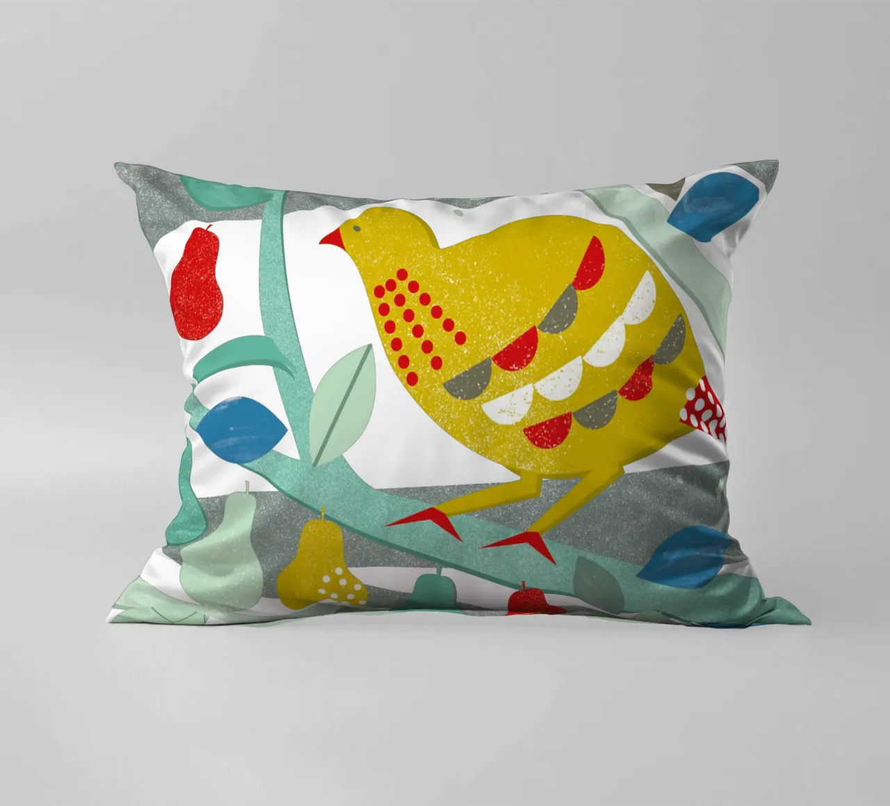 Partridge In A Pear Tree cuscino da Catherine Aguilar