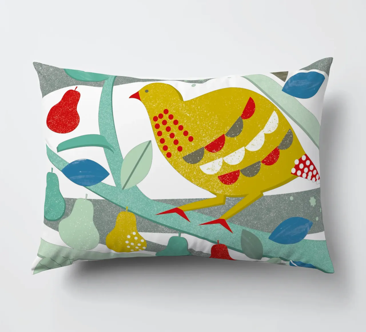 Partridge In A Pear Tree cuscino da Catherine Aguilar