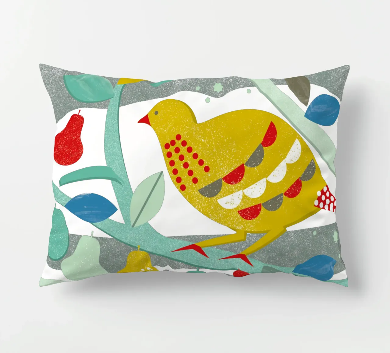 Partridge In A Pear Tree cuscino da Catherine Aguilar