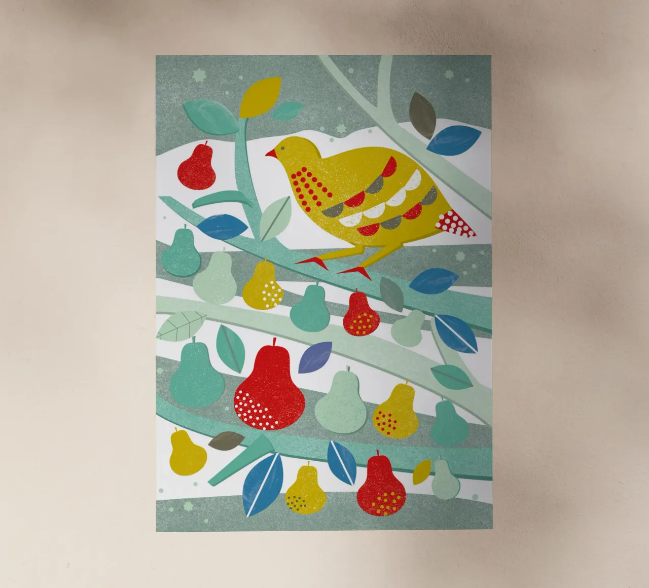 Partridge In A Pear Tree lámina retroiluminada de Catherine Aguilar