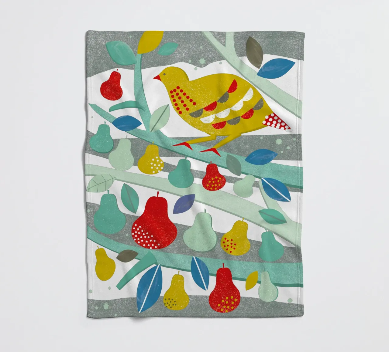 Partridge In A Pear Tree fleecedeken van Catherine Aguilar