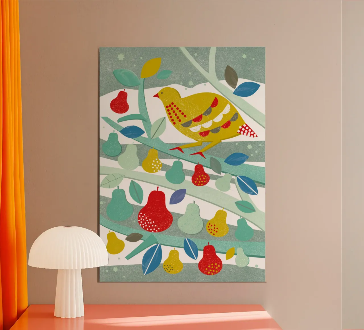 Partridge In A Pear Tree alluminio dibond da Catherine Aguilar