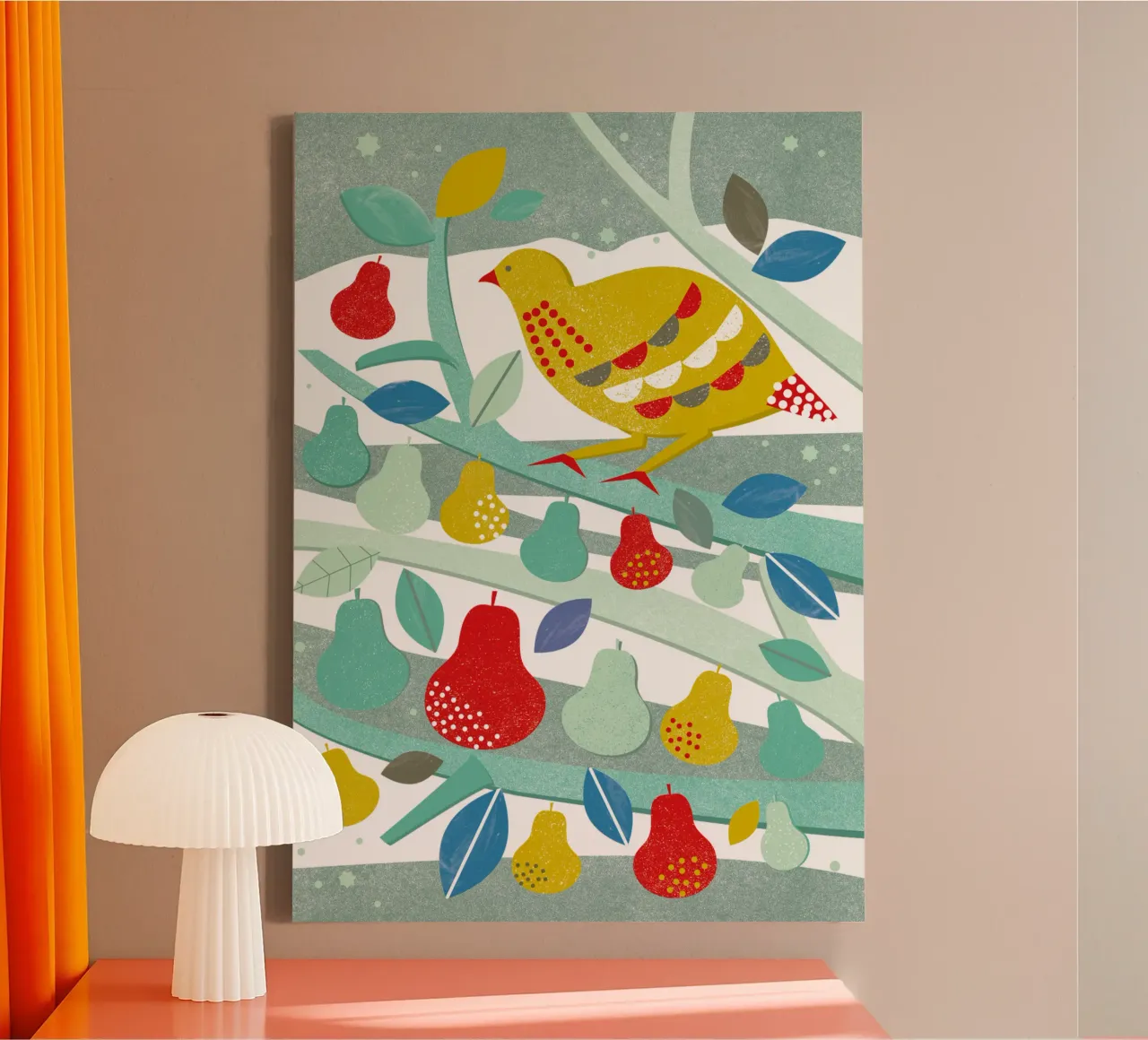 Partridge In A Pear Tree tela da Catherine Aguilar