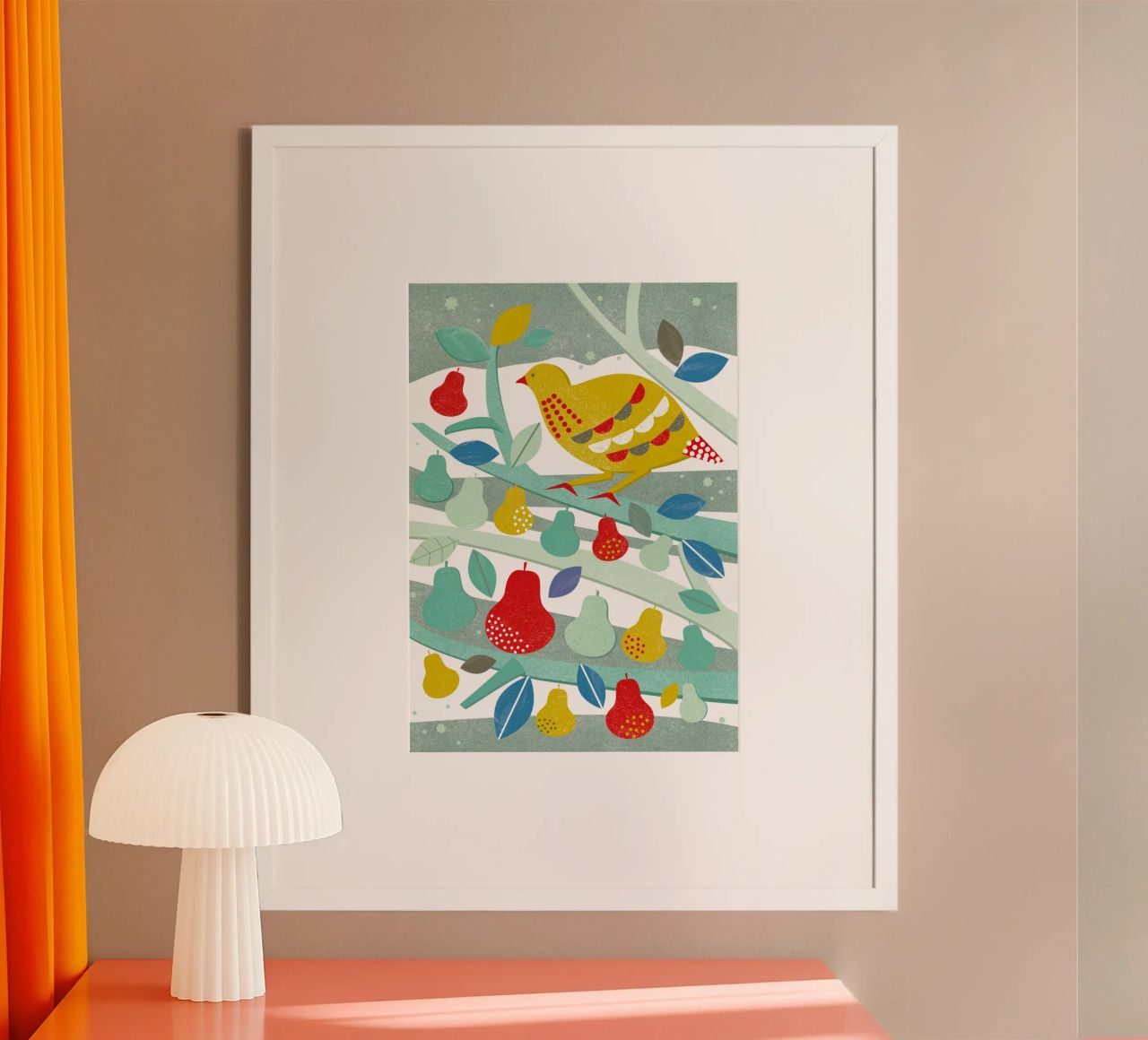 Partridge In A Pear Tree carta hahnemühle da Catherine Aguilar