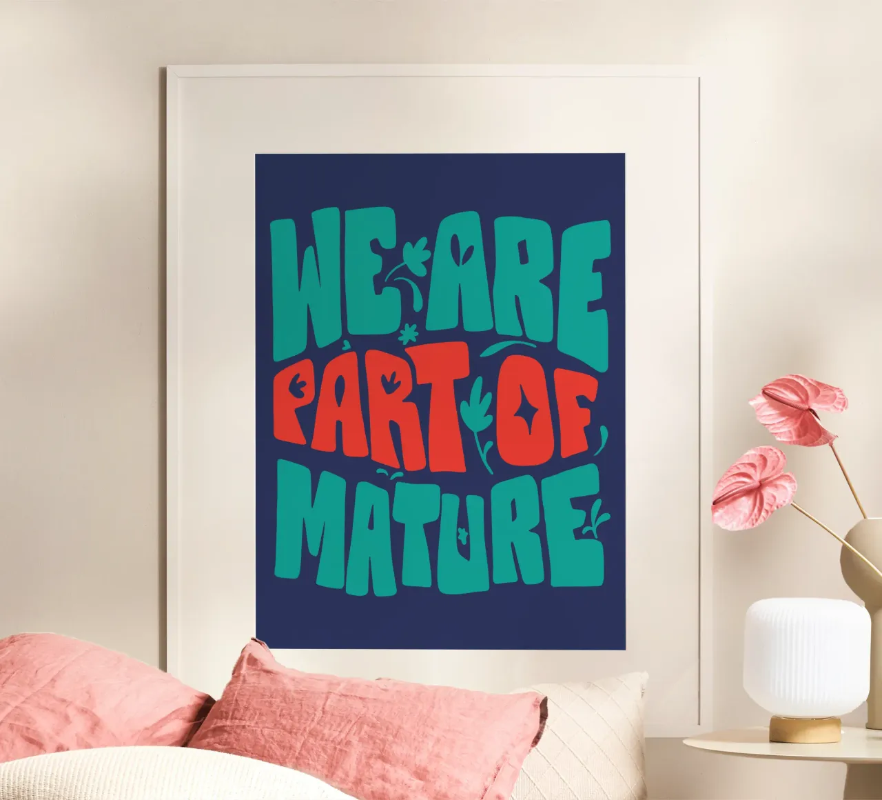 Siamo parte di un gruppo maturo poster con telaio in plastica da Gunawan Rb