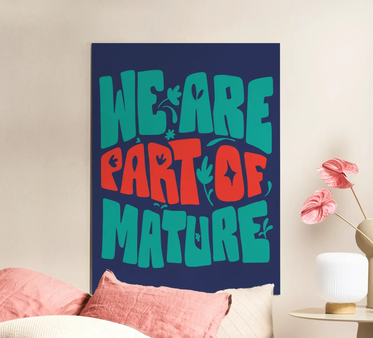 Siamo parte di un gruppo maturo poster con telaio in plastica da Gunawan Rb