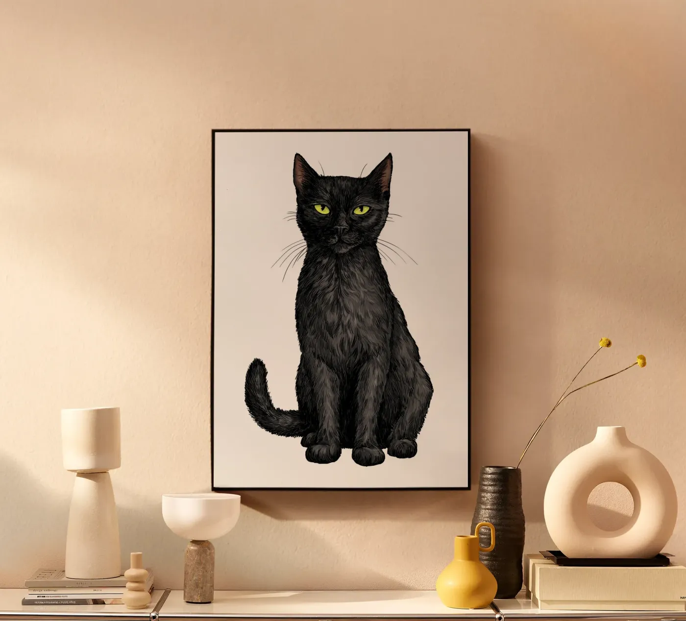Gatto nero plexiglass da Painted animals