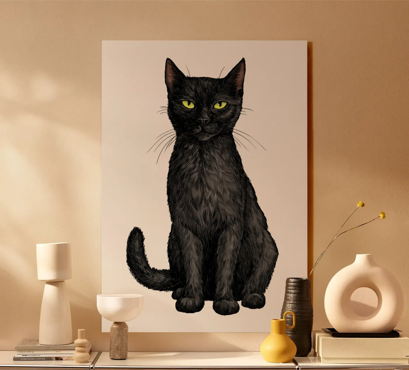 Gatto nero plexiglass da Painted animals