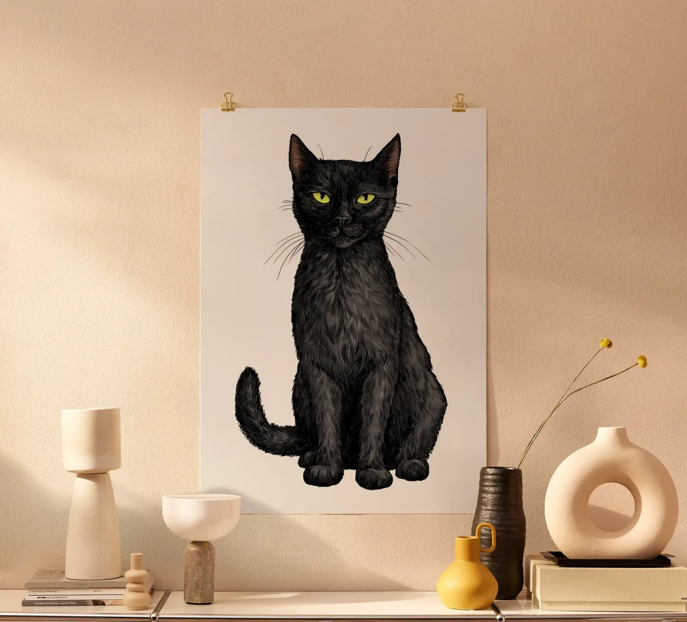 Gatto nero poster da Painted animals