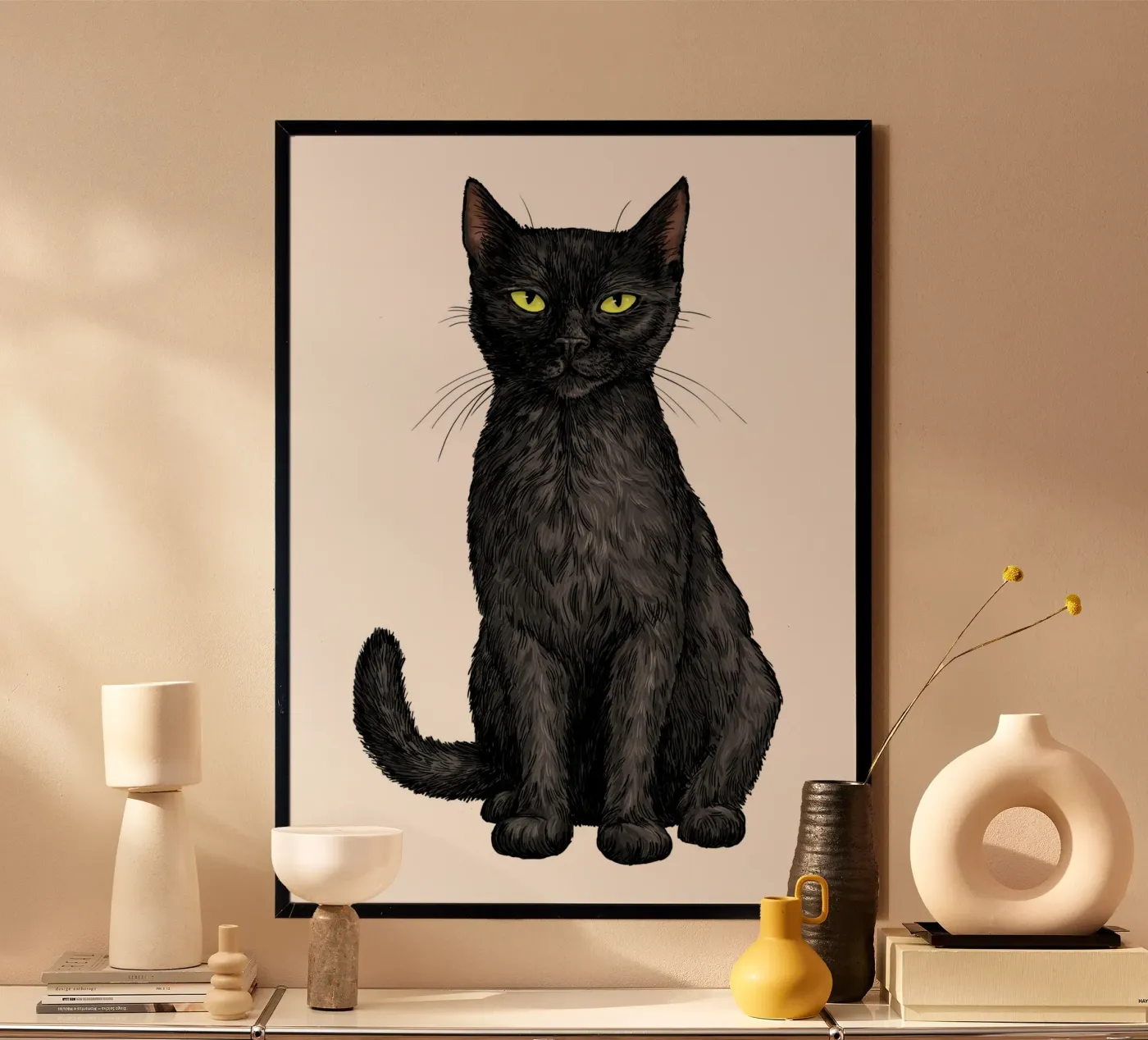 Gatto nero poster da Painted animals