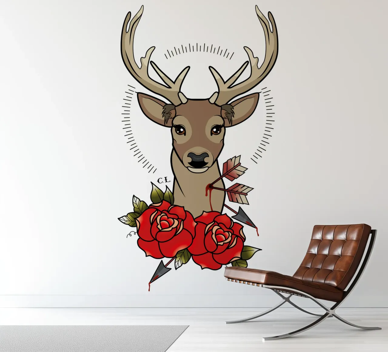 Deer fotobehang van Killer Wolf