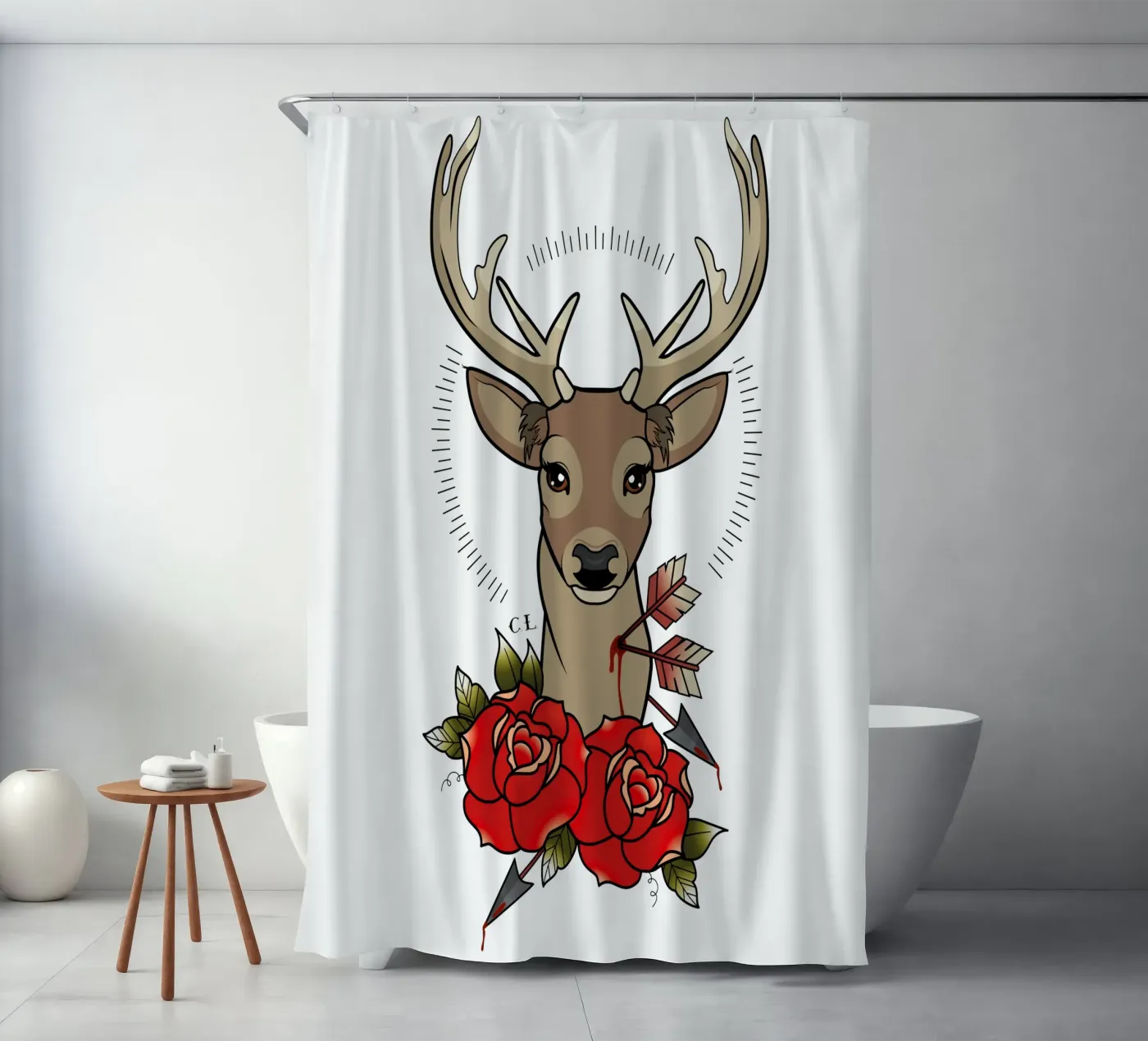 Deer douchegordijn van Killer Wolf