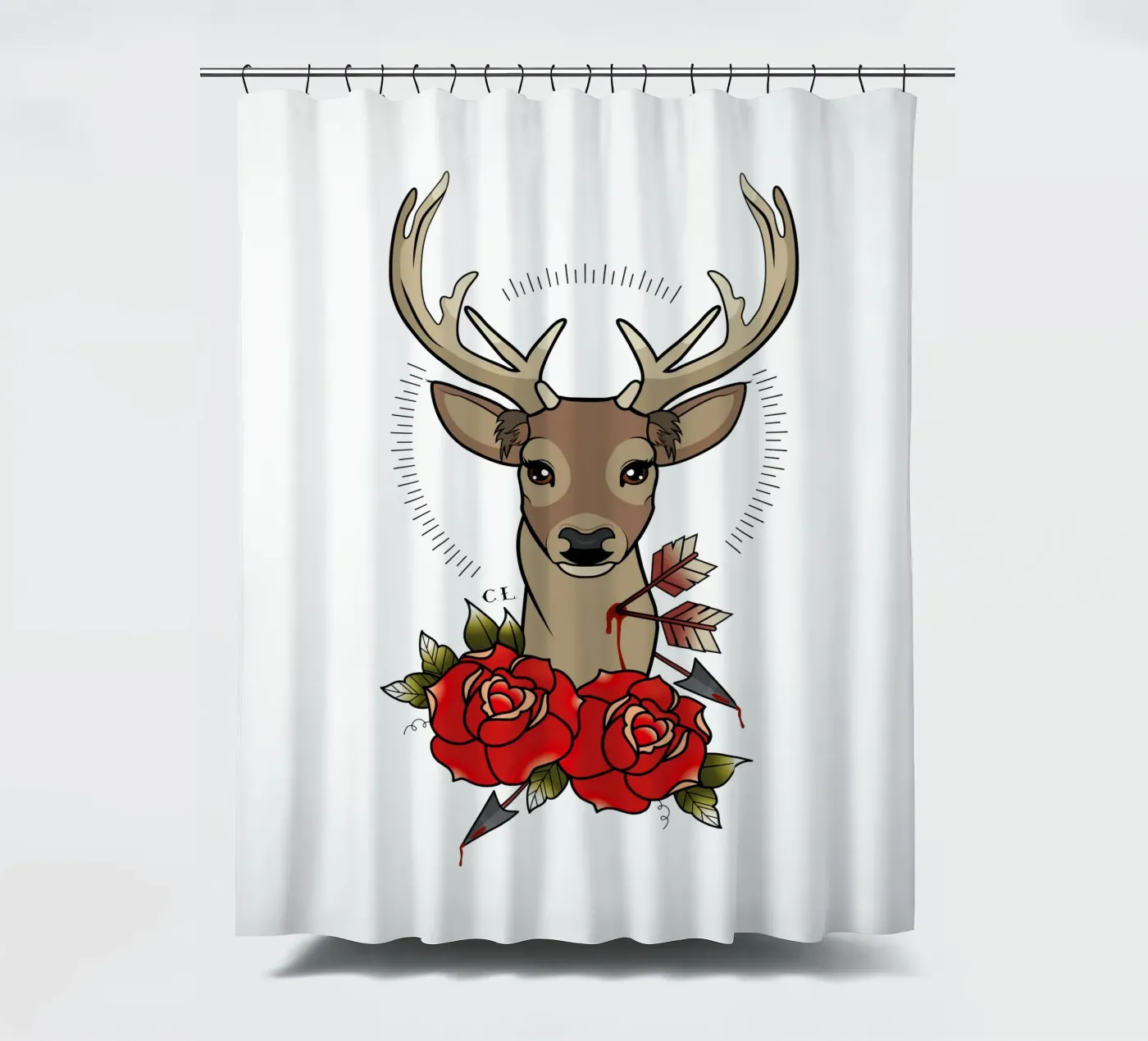 Deer douchegordijn van Killer Wolf