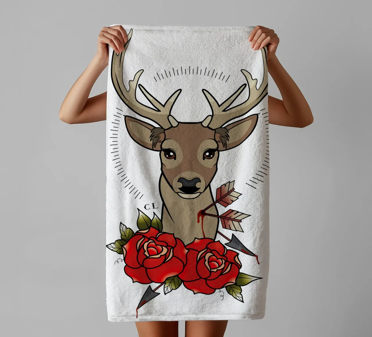 Deer badhanddoek van Killer Wolf