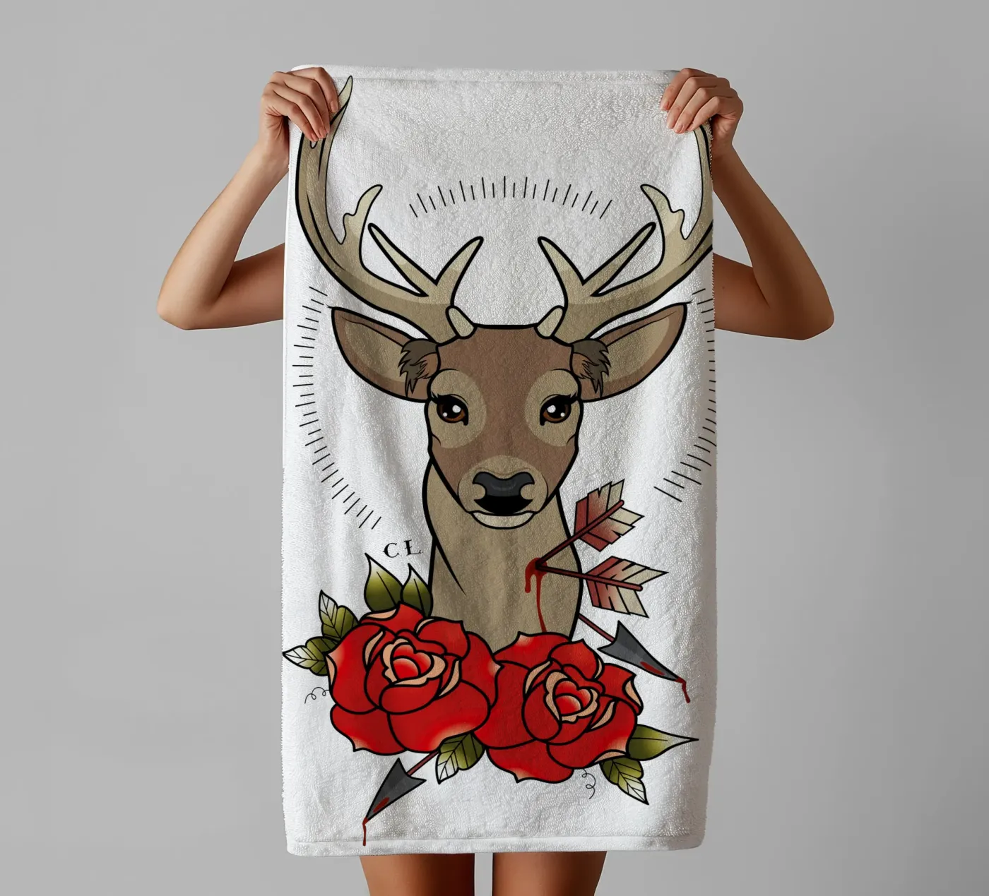 Deer Handtuch von Killer Wolf