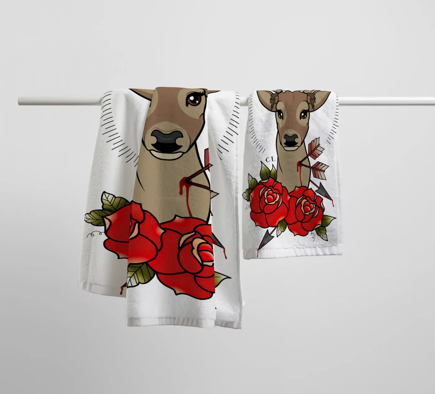 Deer Handtuch von Killer Wolf