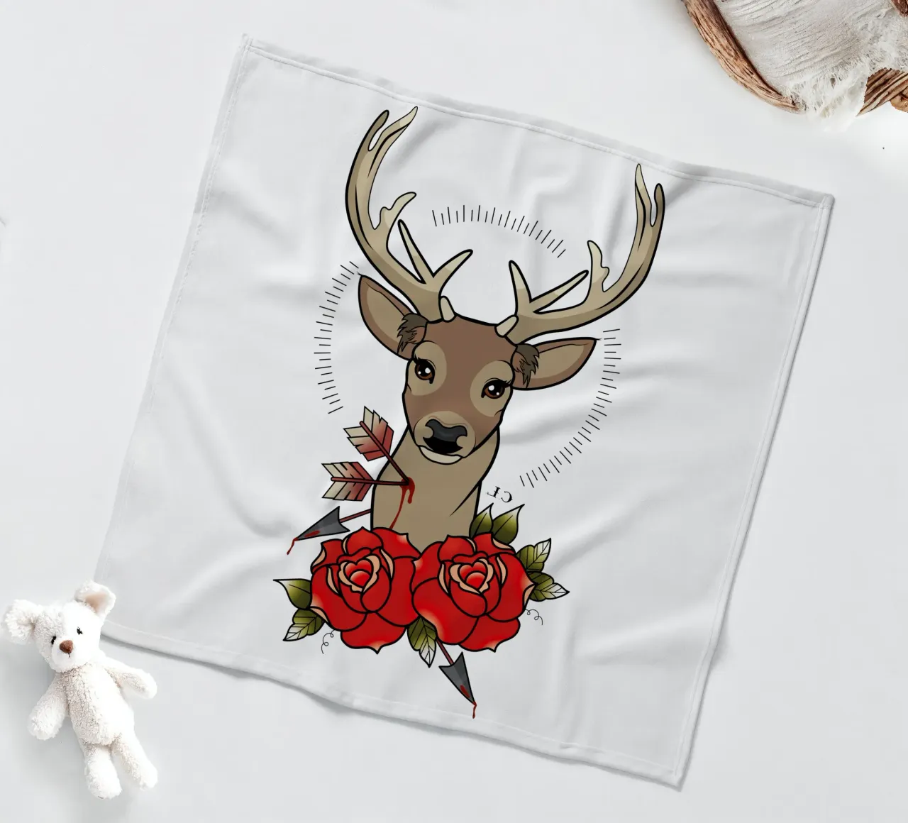 Deer Fleecedecke von Killer Wolf