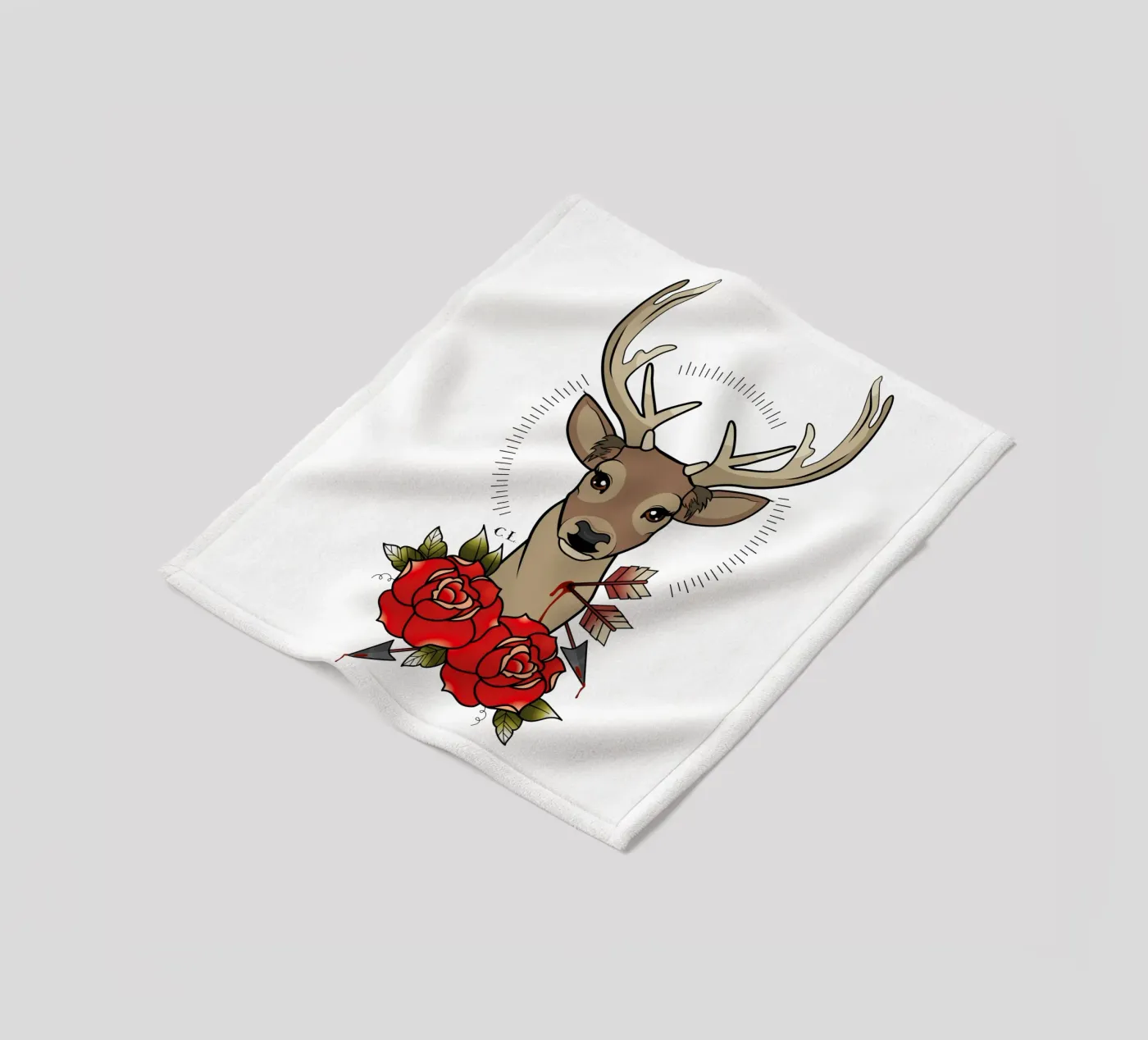 Deer Fleecedecke von Killer Wolf
