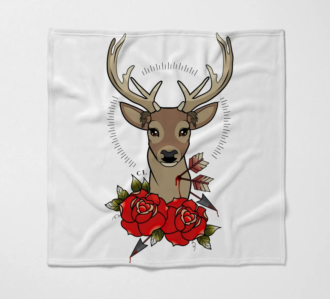 Deer Fleecedecke von Killer Wolf